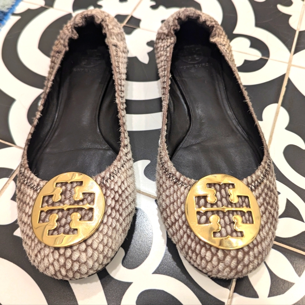 Tory Burch Reva Textured Calf Hair